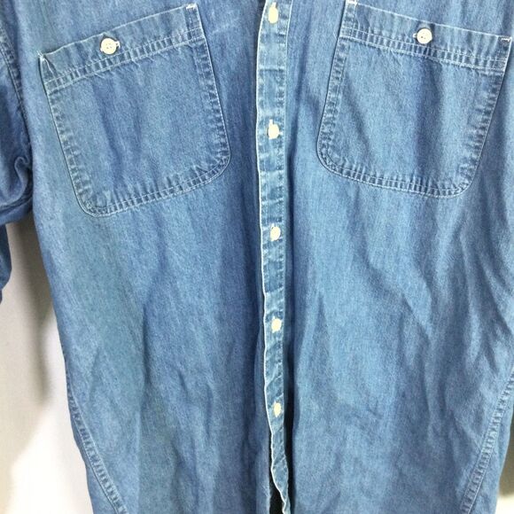 Camel Men's Joe Camel Tobacco Jazz Band Long Sleeve Shirt Blue Denim Size M - Picture 5 of 15